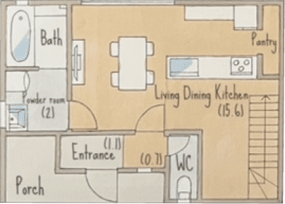Glassa 約25坪 1階